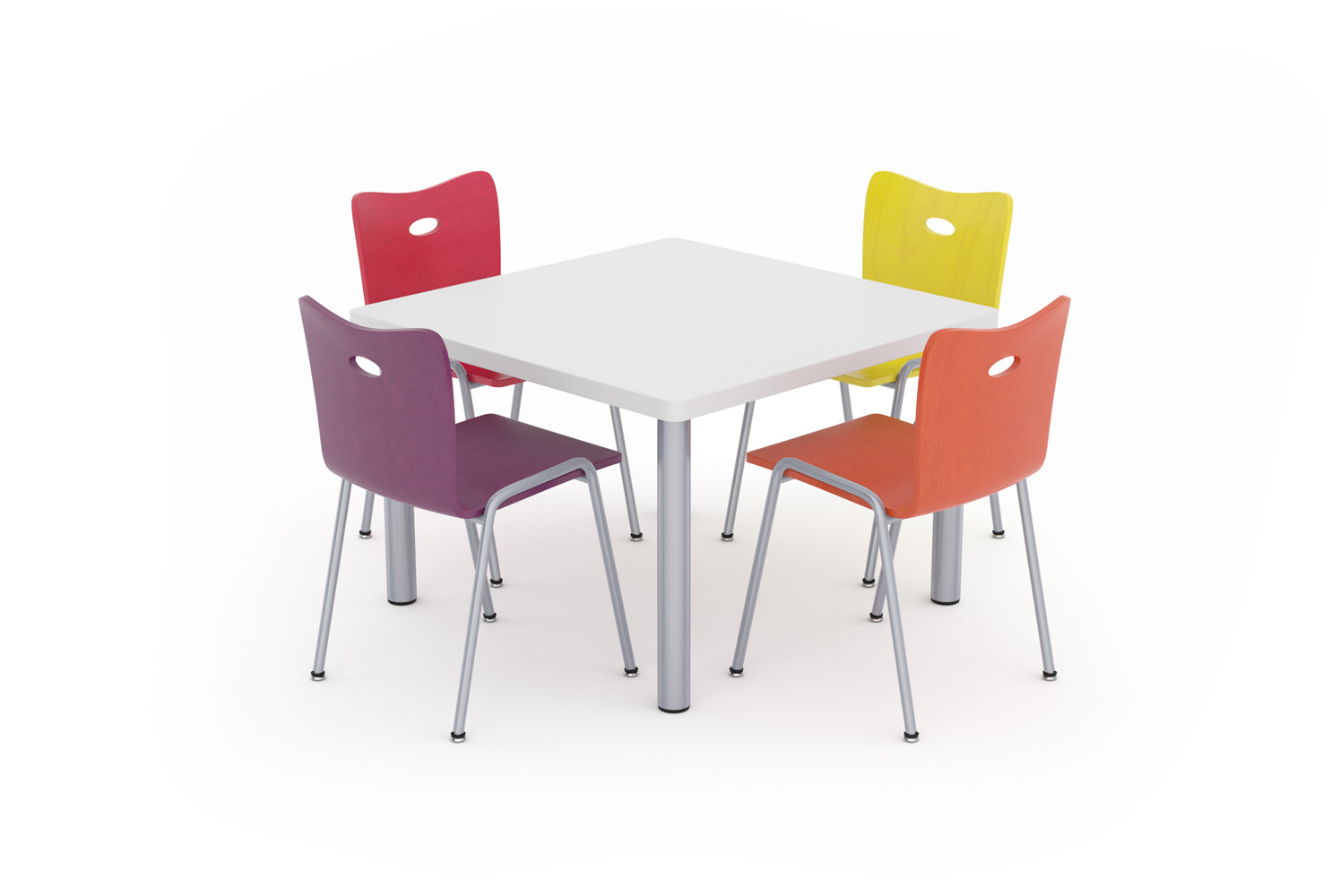 Post Jr Table with Benton Jr chairs Configuration